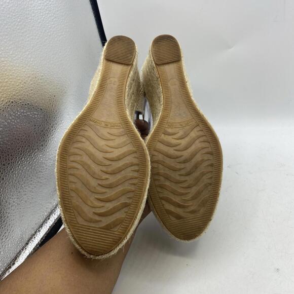 Apaseart Espardrille Wedge Heel Ankle Strap Leather Made in Spain Size 9.5 - Picture 6 of 13